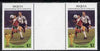 St Vincent - Bequia 1986 World Cup Football $2 (West Germany) gutter pair (unfolded) from uncut archive proof sheet unmounted mint