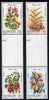 St Vincent 1985 Herbs & Spices set of 4 in se-tenant gutter pairs (folded through gutters) unmounted mint from uncut archive proof sheets, SG 868-71