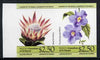 St Vincent - Bequia 1985 Flowers (Leaders of the World) $2.50 (Protea laurifolia & Thunbergia grandiflora) imperf se-tenant pair unmounted mint