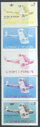 St Thomas & Prince Islands 1979 Aviation History 7Db (Dornier DO X) set of 5 imperf progressive proofs comprising blue and magenta single colours, blue & magenta and black & yellow composites plus all four colours unmounted mint