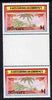 St Vincent 1987 East Caribbean Currency $1 value in unfolded gutter pair from uncut (Format) archive proof sheet, unmounted mint as SG 1111