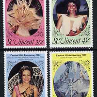 St Vincent 1987 10th Anniversary of Carnival set of 4, SG 1066-69 unmounted mint*