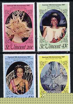 St Vincent 1987 10th Anniversary of Carnival set of 4, SG 1066-69 unmounted mint*