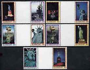 St Vincent 1986 Statue of Liberty Centenary set of 10 in se-tenant gutter pairs (folded through gutters) from uncut archive proof sheets unmounted mint SG 1034-43