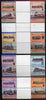 St Vincent - Union Island 1987 Locomotives #6 (Leaders of the World) set of 16 in se-tenant gutter pairs (folded through gutters) from uncut archive proof sheets unmounted mint