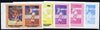St Vincent - Bequia 1984 Olympics (Leaders of the World) 10c (Javelin) set of 5 imperf se-tenant progressive colour proof pairs comprising two individual colours, two 2-colour composites plus all 4-colour final design unmounted mint