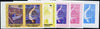 St Vincent - Bequia 1984 Olympics (Leaders of the World) 1c (Rings & Gymnastics) set of 5 imperf se-tenant progressive colour proof pairs comprising two individual colours, two 2-colour composites plus all 4-colour final design unmounted mint