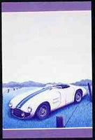 St Vincent 1985 Cars #3 (Leaders of the World) $2 Cunningham C-5R (1953) imperf progressive colour proof in se-tenant pair printed in blue & magenta only (as SG 866a) unmounted mint