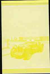Nevis 1985 $1.15 MG K3 Magnette (1933) imperf progressive colour proof in se-tenant pair printed in yellow only (as SG 332a) unmounted mint
