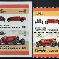 St Vincent - Union Island 1986 Cars #4 (Leaders of the World) 10c (1962 BRM) full colour die proof on Cromalin plastic card (ex archives) plus issued stamp