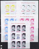 Somaliland 2000 Honoured Personality of the 20th Century - Princess Diana sheetlet containing 8 values plus,the set of 5 imperf progressive proofs comprising 2, 3 and all 4-colour composites, unmounted mint