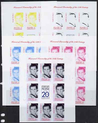 Somaliland 2000 Honoured Personality of the 20th Century - Princess Diana sheetlet containing 8 values plus,the set of 5 imperf progressive proofs comprising 2, 3 and all 4-colour composites, unmounted mint