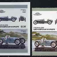 St Vincent - Union Island 1986 Cars #4 (Leaders of the World) $1 (1934 Chrysler) full colour die proof on Cromalin plastic card (ex archives) plus issued stamp