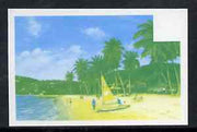 Grenada 1975 Grand Anse Beach $3 imperf progressive colour proof printed in blue & yellow only (as SG 666) unmounted mint