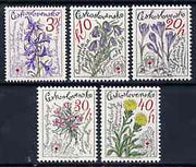 Czechoslovakia 1979 Anniversary of Mountain Rescue Service (Alpine Plants) set of 5 unmounted mint, SG 2455-59, Mi 2494-98