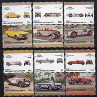 St Vincent - Bequia 1986 Cars #6 (Leaders of the World) set of 12 unmounted mint