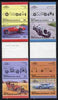 St Vincent - Bequia 1985 Cars #4 (Leaders of the World) set of 8 in se-tenant gutter pairs (folded through gutters or perfs) from uncut archive proof sheet unmounted mint