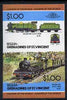 St Vincent - Bequia 1984 Locomotives #2 (Leaders of the World) $1.00 (0-8-2 River Irt) imperf se-tenant pair unmounted mint*