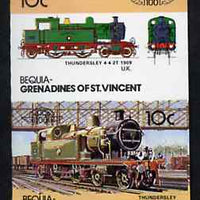 St Vincent - Bequia 1984 Locomotives #2 (Leaders of the World) 10c (4-4-2 Thundersley) imperf se-tenant pair unmounted mint*