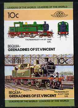 St Vincent - Bequia 1984 Locomotives #2 (Leaders of the World) 10c (4-4-2 Thundersley) imperf se-tenant pair unmounted mint*