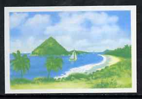 Grenada 1975 Sugar Loaf Island $10 imperf progressive colour proof in blue & yellow (as SG 668) unmounted mint