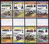 St Vincent - Grenadines 1984 Locomotives #2 (Leaders of the World) set of 16 in se-tenant gutter pairs (folded through gutters) from uncut archive proof sheets (SG 311-26) unmounted mint