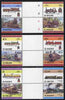 St Vincent 1985 Locomotives #4 (Leaders of the World) set of 12 in se-tenant gutter pairs (folded through gutters or perfs) from uncut archive proof sheets (SG 872-83) unmounted mint