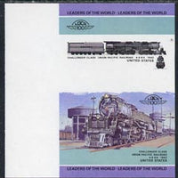 St Vincent - Bequia 1984 Locomotives #1 (Leaders of the World) 1c (Challenger Class) imperf se-tenant progressive proof pair with Country name and value omitted unmounted mint