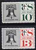 United States 1959 Liberty Bell 10c & 13c unmounted mint, SG A1137-38*