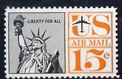 United States 1959 Statue of Liberty 15c (2 central vert lines) unmounted mint SG A1140*