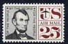 United States 1959 Abraham Lincoln 25c unmounted mint, SG A1141*