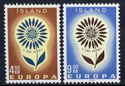 Iceland 1964 Europa set of 2, SG 416-17, Mi 385-86*