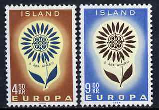 Iceland 1964 Europa set of 2, SG 416-17, Mi 385-86*