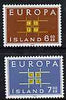 Iceland 1963 Europa set of 2, SG 404-05, Mi 373-74 unmounted mint*