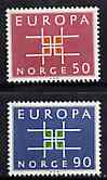 Norway 1963 Europa set of 2, SG 555-56, Mi 498-99*