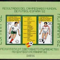 Bulgaria 1982 Football World Cup Results m/sheet Mi Bl 127