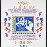 Bulgaria 1984 Europa (Peace) m/sheet unmounted mint, Mi Bl 139