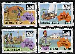 Sierra Leone 1987 World Scout Jamboree set of 4 unmounted mint, SG 1091-94*