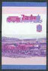 St Vincent - Bequia 1985 Locomotives #3 (Leaders of the World) $2 (4-4-0 Loco 737) imperf progressive colour proof se-tenant pair printed in blue & magenta only unmounted mint