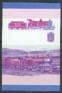 St Vincent - Bequia 1985 Locomotives #3 (Leaders of the World) $2 (4-4-0 Loco 737) imperf progressive colour proof se-tenant pair printed in blue & magenta only unmounted mint
