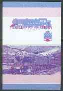 St Vincent - Bequia 60c Baltic (4-6-4T) imperf progressive colour proof se-tenant pair printed in blue & magenta only unmounted mint