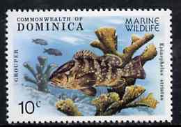 Dominica 1979 Grouper Fish & Coral 10c unmounted mint from Marine Wildlife set of 6, SG 660