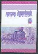 St Vincent - Bequia 1985 Locomotives #3 (Leaders of the World) 25c (0-8-0 Class G2) imperf progressive colour proof se-tenant pair printed in blue & magenta only unmounted mint