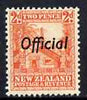 New Zealand 1936-61 Maori Carved House 2d def opt'd Official perf 14, SG O123c