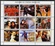 Madagascar 1999 History of American Cinema perf sheetlet #2 containing complete set of 9 values unmounted mint