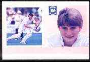 St Vincent - Grenadines 1985 Cricketers #3 - 55c M D Moxon - imperf progressive colour proof in se-tenant pair printed in blue & magenta only unmounted mint (as SG 364a)