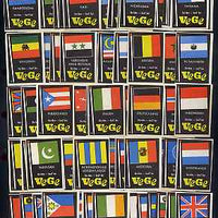 Match Box Labels - complete set of 96 Flags of Nations, superb unused condition (German VeGe series)