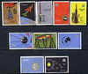 Match Box Labels - complete set of 10 Space Travel, superb unused condition (Yugoslavian Drava Series)