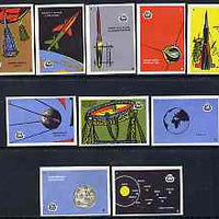 Match Box Labels - complete set of 10 Space Travel, superb unused condition (Yugoslavian Drava Series)