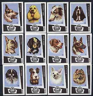 Match Box Labels - complete set of 12 Dogs, superb unused condition (Yugoslavian)